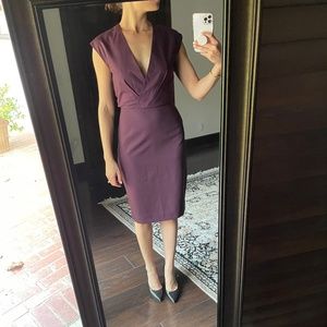 J. Crew Purple Wool Midi Dress - Size 00